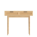 Load image into Gallery viewer, Rattan Console Table Drawer Storage Hallway Tables Drawers Desk
