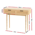 Load image into Gallery viewer, Rattan Console Table Drawer Storage Hallway Tables Drawers Desk
