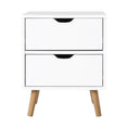 Load image into Gallery viewer, Artiss Bedside Tables Drawers Side Table Nightstand White Storage Cabinet Wood
