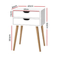 Load image into Gallery viewer, Artiss Bedside Tables Drawers Side Table Nightstand Wood Storage Cabinet White
