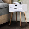 Load image into Gallery viewer, Artiss Bedside Tables Drawers Side Table Nightstand Wood Storage Cabinet White
