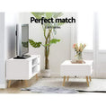 Load image into Gallery viewer, Artiss Coffee Table Storage Drawer Open Shelf Wooden Legs Scandinavian White
