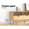 Load image into Gallery viewer, Scandinavian TV Cabinet Entertainment 160cm Unit Storage Wooden Natural
