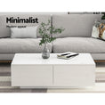 Load image into Gallery viewer, Artiss Modern Coffee Table 4 Storage Drawers High Gloss Living Room Furniture White
