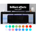 Load image into Gallery viewer, Artiss TV Cabinet Entertainment Unit Stand RGB LED Gloss Furniture 160cm Black
