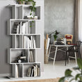 Load image into Gallery viewer, Emily 5 Tier Bookshelf Display Shelf CD Cabinet Bookcase Stand Storage White

