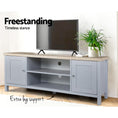 Load image into Gallery viewer, French Provincial TV Cabinet 130cm Entertainment Unit Stand Storage Shelf Wooden Grey

