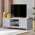 Load image into Gallery viewer, French Provincial TV Cabinet 130cm Entertainment Unit Stand Storage Shelf Wooden Grey
