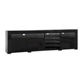 Load image into Gallery viewer, Artiss TV Cabinet Entertainment Unit Stand RGB LED Gloss 3 Doors 180cm Black
