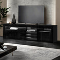 Load image into Gallery viewer, Artiss TV Cabinet Entertainment Unit Stand RGB LED Gloss 3 Doors 180cm Black
