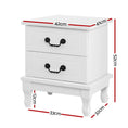 Load image into Gallery viewer, Artiss KUBI Bedside Tables 2 Drawers Side Table French Nightstand Storage Cabinet
