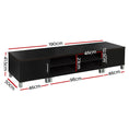 Load image into Gallery viewer, Artiss Entertainment Unit with Cabinets - Black
