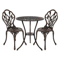 Load image into Gallery viewer, Gardeon 3PC Outdoor Setting Cast Aluminium Bistro Table Chair Patio Bronze
