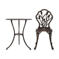 Load image into Gallery viewer, Gardeon 3PC Outdoor Setting Cast Aluminium Bistro Table Chair Patio Bronze
