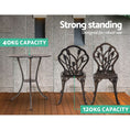 Load image into Gallery viewer, Gardeon 3PC Outdoor Setting Cast Aluminium Bistro Table Chair Patio Bronze
