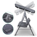 Load image into Gallery viewer, Gardeon Outdoor Swing Chair Hammock Bench Seat Canopy Cushion Furniture Grey
