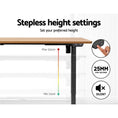 Load image into Gallery viewer, Artiss Standing Desk Adjustable Height Desk Electric Motorised Black Frame Oak Desk Top 120cm
