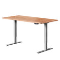 Load image into Gallery viewer, Artiss Standing Desk Adjustable Height Desk Electric Motorised Grey Frame Oak Desk Top 120cm
