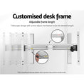 Load image into Gallery viewer, Artiss Standing Desk Adjustable Height Desk Electric Motorised White Frame Oak Desk Top 120cm
