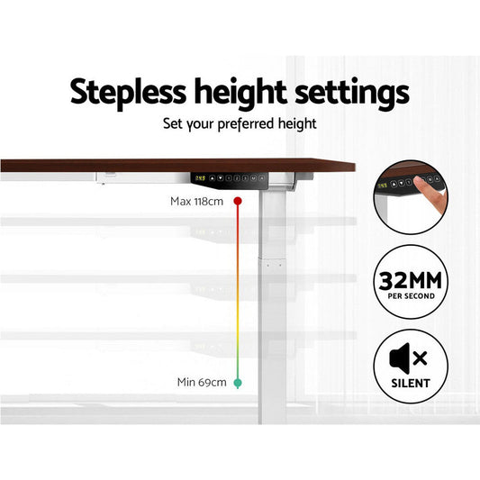 Emily Sit Stand Desk Standing Desks Motorised Electric Computer Laptop Table Office Dual Motor 120cm