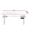 Load image into Gallery viewer, Artiss Sit Stand Desk Motorised Electric Computer Laptop Table Riser Office Dual Motor 120cm White
