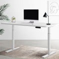 Load image into Gallery viewer, Artiss Electric Standing Desk Height Adjustable Sit Stand Desks Table White
