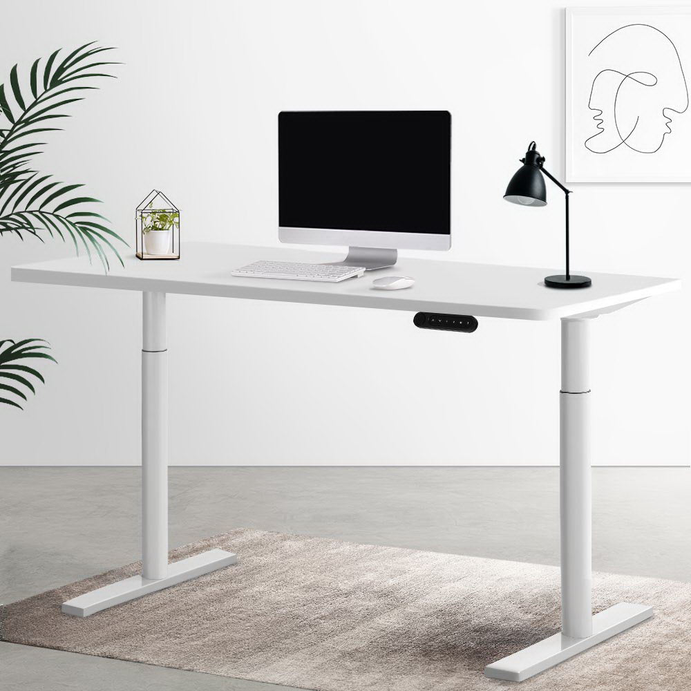 Artiss Electric Standing Desk Height Adjustable Sit Stand Desks Table White