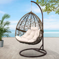 Load image into Gallery viewer, Gardeon Outdoor Hanging Swing Chair - Brown
