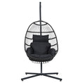 Load image into Gallery viewer, Gardeon Egg Swing Chair Hammock Stand Outdoor Furniture Hanging Wicker Seat Grey
