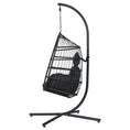 Load image into Gallery viewer, Gardeon Egg Swing Chair Hammock Stand Outdoor Furniture Hanging Wicker Seat Grey
