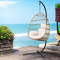 Load image into Gallery viewer, Gardeon Egg Swing Chair Hammock With Stand Outdoor Furniture Hanging Wicker Seat
