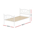 Load image into Gallery viewer, Artiss Bed Frame Metal Bed Base Single Size Platform Foundation White GROA

