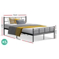 Load image into Gallery viewer, Artiss Metal Bed Frame King Single Size Platform Foundation Mattress Base SOL
