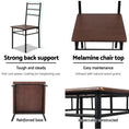 Load image into Gallery viewer, Artiss Metal Table and Chairs - Walnut & Black
