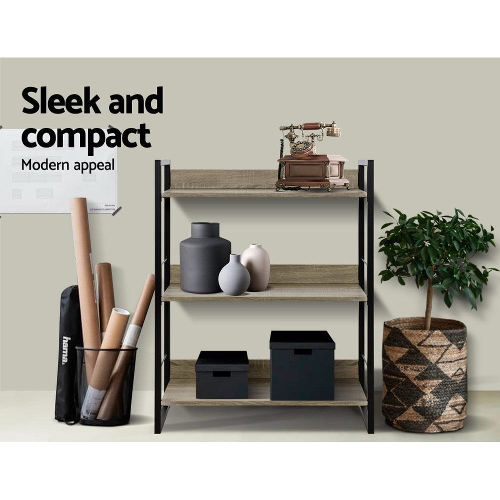 Artiss Home Office Study Bookshelf Display Shelves Metal Bookcase Wall Storage