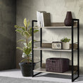 Load image into Gallery viewer, Emily Home Office Study Bookshelf Display Shelves Metal Bookcase Wall Storage
