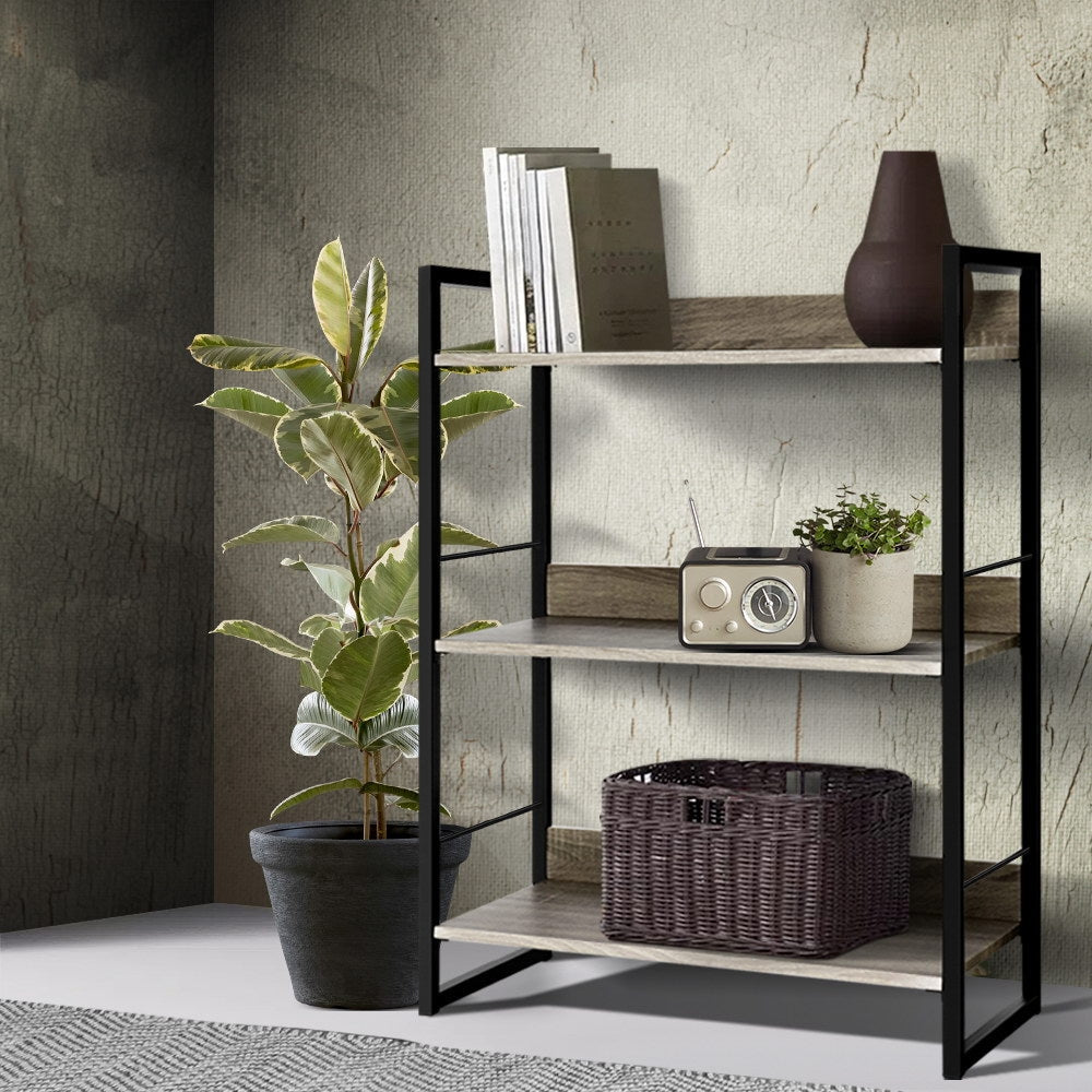 Emily Home Office Study Bookshelf Display Shelves Metal Bookcase Wall Storage