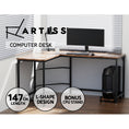 Load image into Gallery viewer, Artiss Corner Computer Desk L-Shaped Student Home Office Study Table Brown
