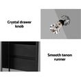 Load image into Gallery viewer, Artiss Mirrored Bedside Tables Drawers Crystal Chest Nightstand Glass Grey
