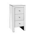 Load image into Gallery viewer, Artiss Mirrored Bedside table Drawers Furniture Mirror Glass Quenn Silver
