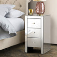 Load image into Gallery viewer, Artiss Mirrored Bedside table Drawers Furniture Mirror Glass Quenn Silver
