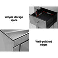 Load image into Gallery viewer, Artiss Mirrored Bedside table Drawers Furniture Mirror Glass Presia Smoky Grey
