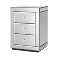 Load image into Gallery viewer, Artiss Mirrored Bedside Table Drawers Furniture Mirror Glass Presia Silver
