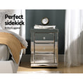 Load image into Gallery viewer, Artiss Mirrored Bedside Table Drawers Furniture Mirror Glass Presia Silver
