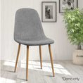 Load image into Gallery viewer, Artiss Set of 4 Adamas Fabric Dining Chairs - Light Grey
