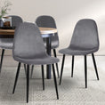 Load image into Gallery viewer, 4 X Artiss Dining Chairs Dark Grey
