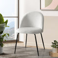 Load image into Gallery viewer, Artiss Dining Chairs Accent Chairs Armchair Kitchen Sherpa Boucle Chair White
