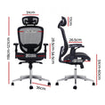 Load image into Gallery viewer, Artiss Office Chair Gaming Chair Computer Chairs Mesh Net Seating Black
