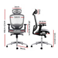 Load image into Gallery viewer, Artiss Office Chair Gaming Chair Computer Chairs Mesh Net Seating Grey
