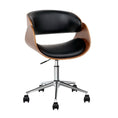 Load image into Gallery viewer, Artiss Office Chair Wooden and Leather Black
